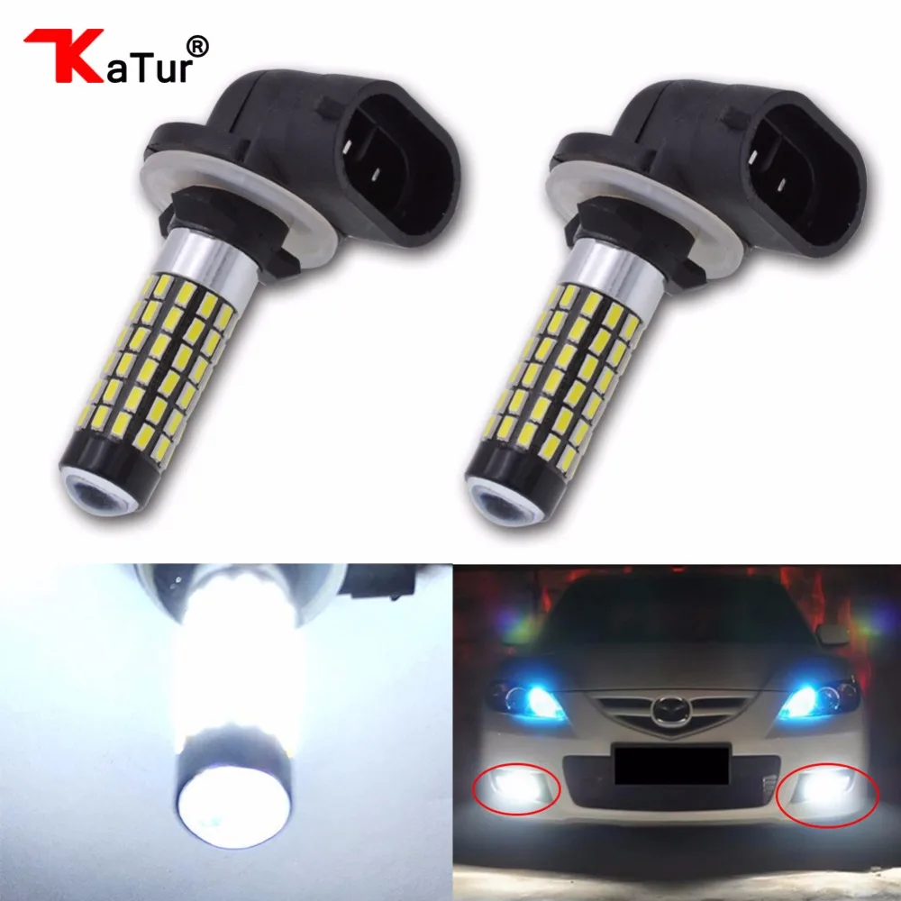 2pcs 881 H27 High Light 3014 SMD LED Car Front font b Lamps b font H27W