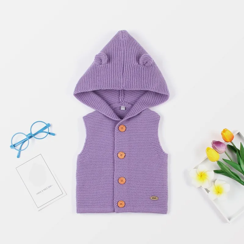 knitted Clothes sleeveless Clothing Baby Vest Clothes Autumn Winter Newborn Baby Boys Girls Sweater