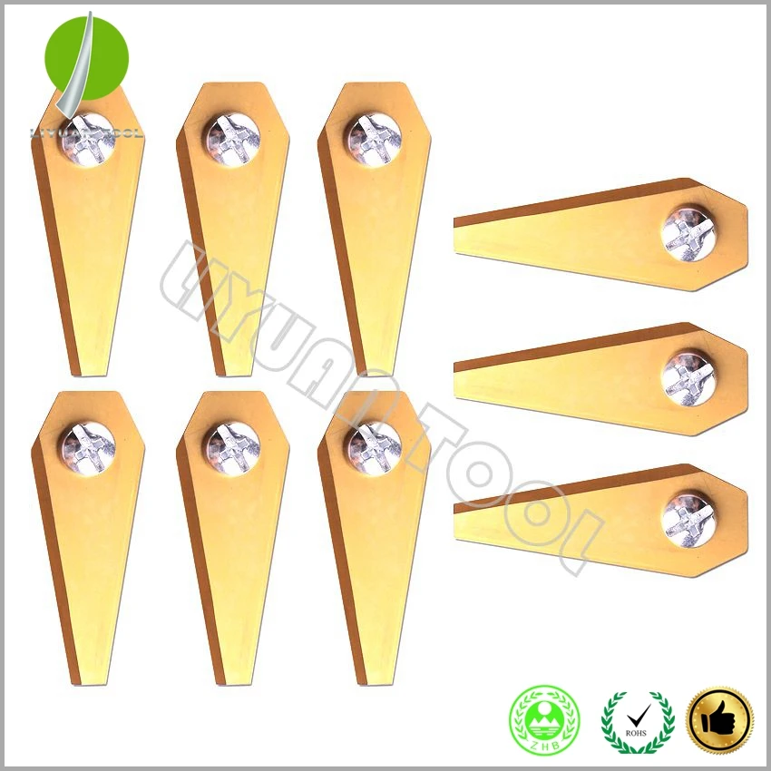 

9X Titanium Golden Robotic Mower Replacement Blade for Bosch Indego Lawnmower