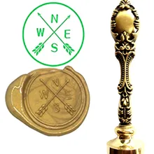 Логотип Роскошные Старинные Сургучной печати Штампы Комплект Свадебные Приглашения Уплотнительные Марки Подарок