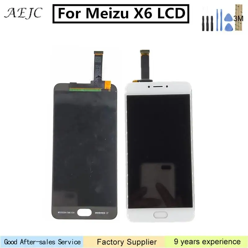 

For Meizu MX6 X6 LCD Display With Touch Screen Digitizer Assembly Replacement Part with + tools New Black White 5.5inch