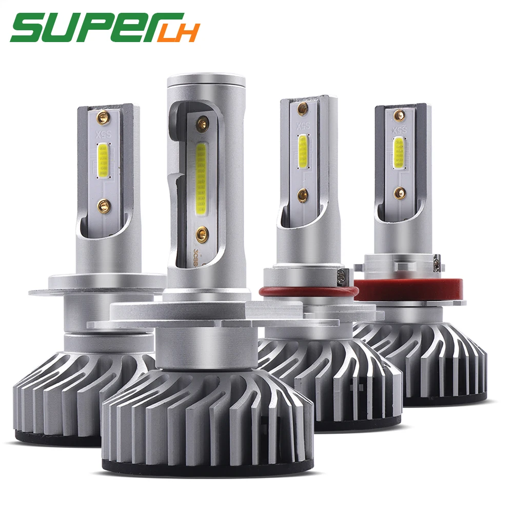 

2PCS Mini H1 H3 H11 Canbus H7 LED H4 Car Bulb Anti EMC No Error Automobiles Headlight 50W 10000LM 6000K 12V Auto Fog Light