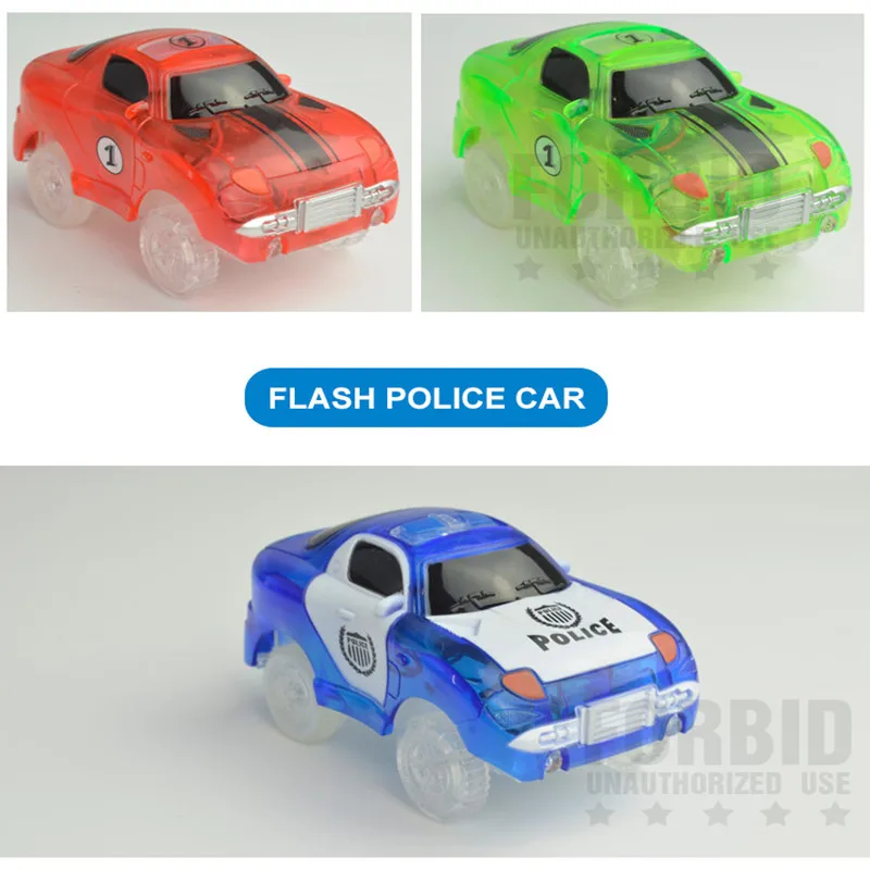 Electronics Car Flashing Light Magical Glow Tracks Car LED Lights Glowing Track Toy Car Boys&Girls Educational For Children Gift 2