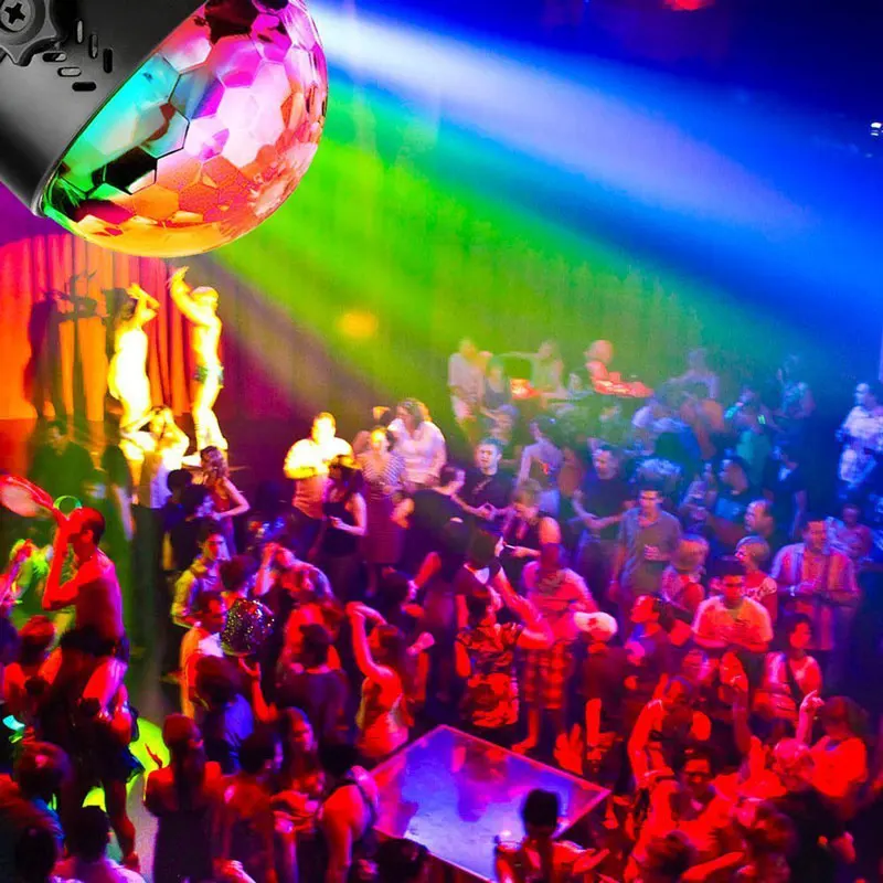 Led сцена с прожекторами для дискотеки огни DJ диско шар Lumiere Звук Активированный лазерный проектор Эффект лампы свет музыка Рождественская