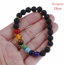 Натуральный камень лавы/черный камень Бянь браслет модный стиль Исцеление бисерный браслет ювелирные изделия Йога бисером Винтажные Ювелирные Изделия