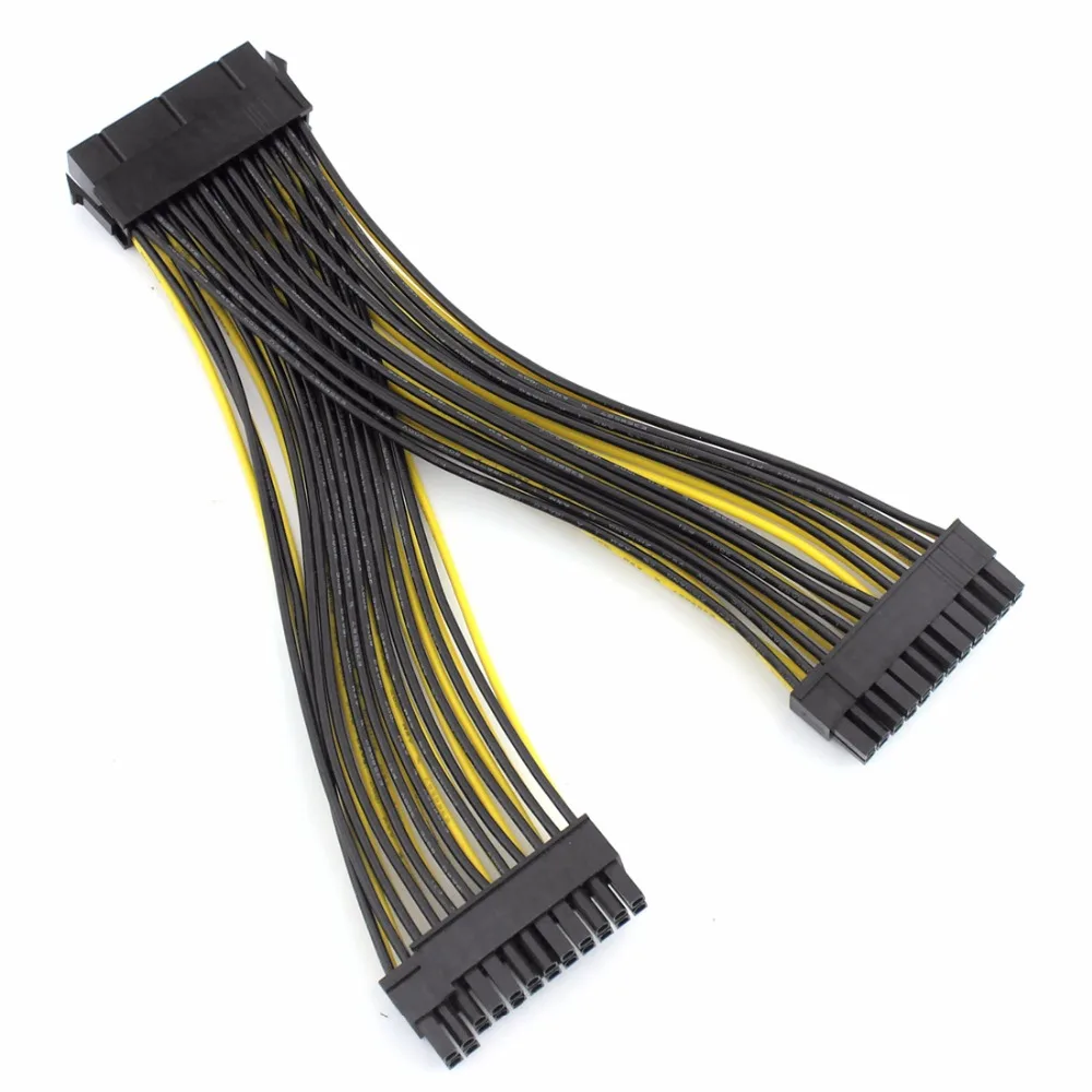 20+4Pin Dual PSU Power Supply Cable 24Pin ATX Motherboard Adapter Connector Extension Cables 18AWG Line for Mining Miner 20cm 20+4Pin Dual PSU Power Supply Cable 24Pin ATX Motherboard Adapter Connector Extension Cables 18AWG Line for Mining Miner 20cm