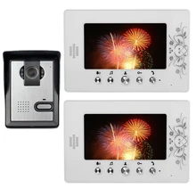 7″ LCD Monitor Video Door Phone Intercom Doorbell System IR night vision Camera Video interphone Intercom 1-Carmera 2-monitor