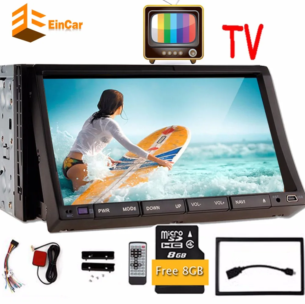 Analog TV 2 din radio car dvd player gps navigation tape recorder