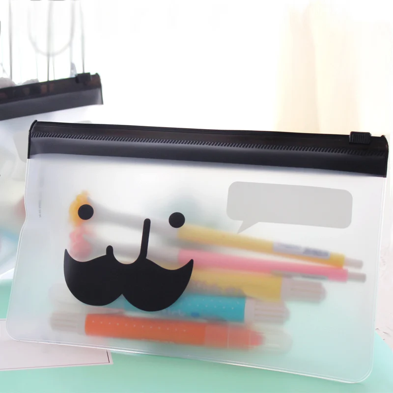 

Zipper Storage Bag Transparent Cute Pencil Pen Case Pocket Makeup Brush Holder Cosmetic Pouch DAG-ship
