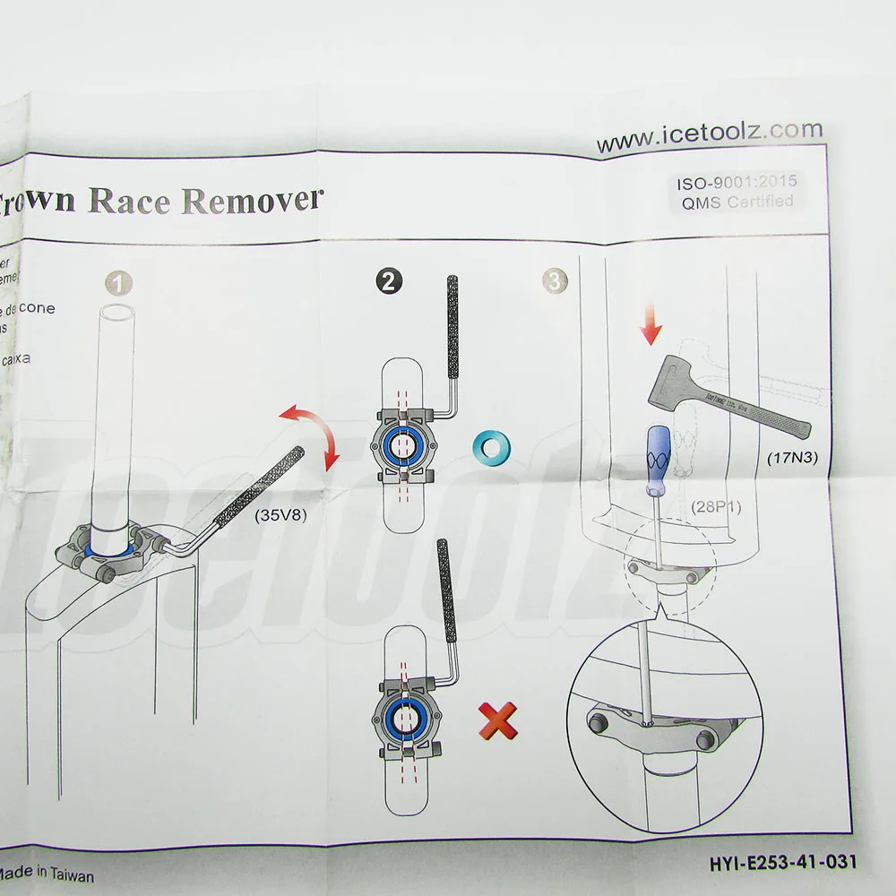 IceToolz pert Crown Racing Remover для велосипедной гарнитуры до 1-1/" инструмент для ремонта велосипедов магазин E253