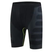 Мужские летние лосины для бега, спортивные лосины для бега, уличные эластичные быстросохнущие спортивные Леггинсы, мужские шорты средней длины