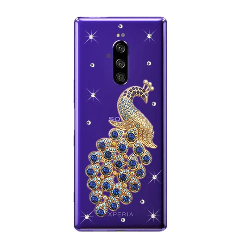 Чехол для телефона Sony Xperia 10 Plus XA2 Ultra 1 II прозрачный чехол бампер с павлином и