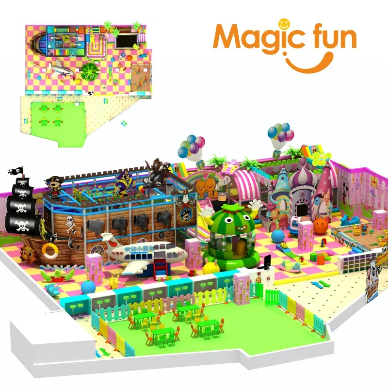 

Magic Fun 2018 New Style children indoor playground kids soft indoor plastic playground