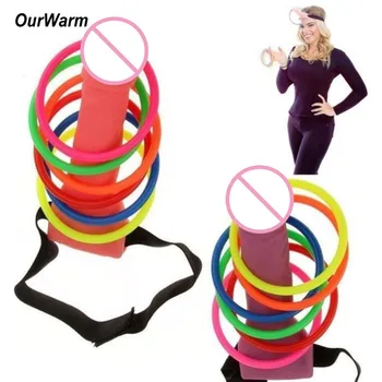 

OurWarm Bachelorette Party Decorations Bride To Be Hat Ring Toss Game Hen Night Gift Favor Adult Games Festive Party Supplies