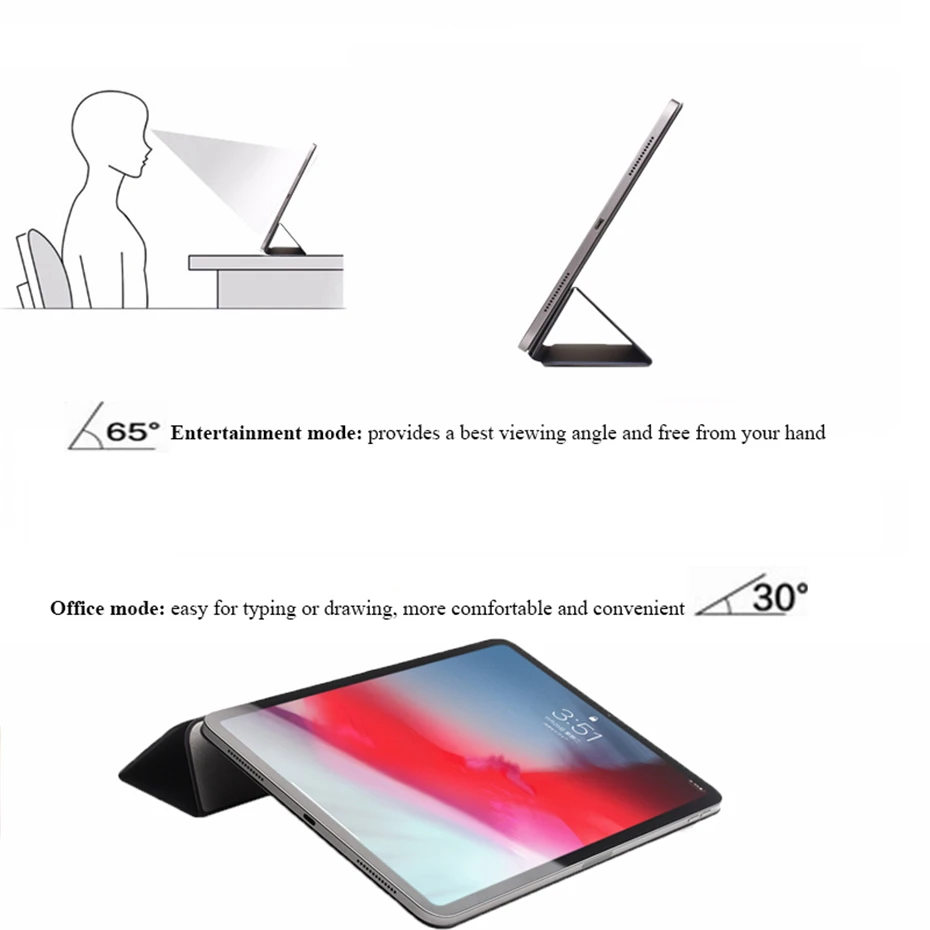 Умный чехол для Apple ipad pro 11 '' Магнитная Адсорбция бескаркасная Фолио-Обложка для нового ipad pro 11 дюймов Чехол-подставка+ пленки
