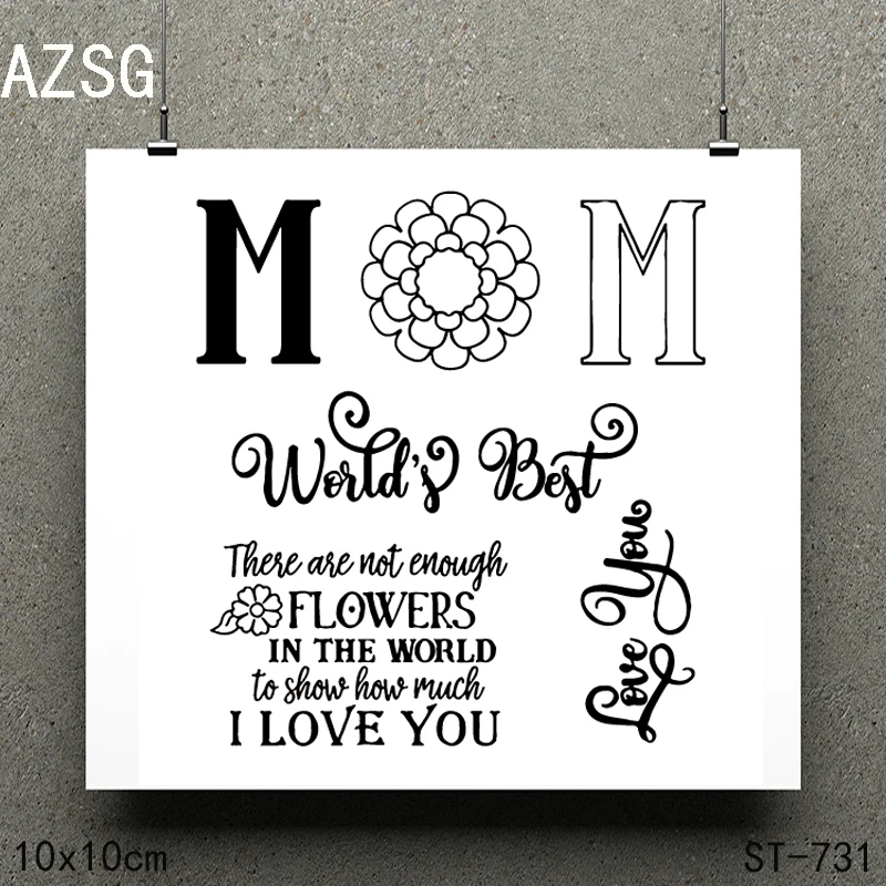 

AZSG Respectable MOM Transparent Clear Stamps For DIY Scrapbooking Card Making Decorative Silicone Stamps Decoration
