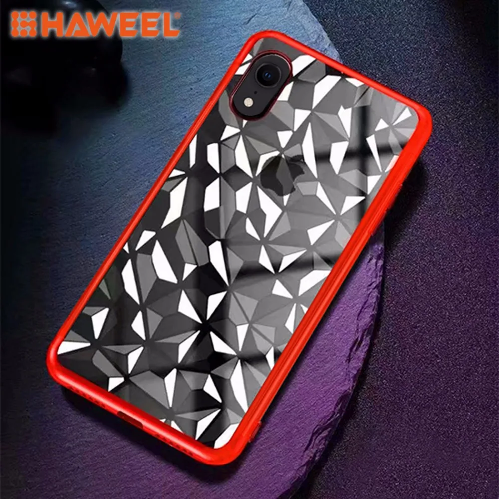 

HAWEEL Diamond Texture Electroplating TPU Case For iPhone XR 6.1 inch