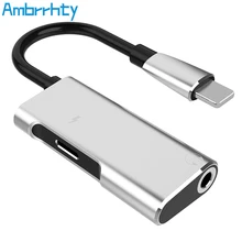 

For Lightning to 3.5mm Splitter Audio Jack Heaphone adapter for iPhone 7 8 Plus X Adapter charging Audio Jack Charger OTG cable
