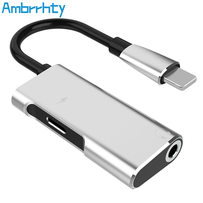 Beste Voor Bliksem naar 3.5mm Splitter Audio Jack Heaphone adapter voor iPhone 7 8 Plus X Adapter opladen Audio Jack charger OTG kabel