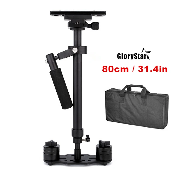 80cm S40/S60/S80 стедикам 40 см/60 см/80 см алюминиевый стедикам Ручной Стабилизатор+ Сумка для DSLR видеокамеры фотографии - Цвет: 80cm