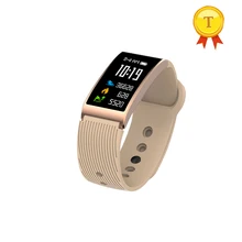 Цвет Сенсорный экран IP68 Водонепроницаемый Плавание умный браслет Bluetooth Smart Сердечного ритма крови Давление напоминание smartband