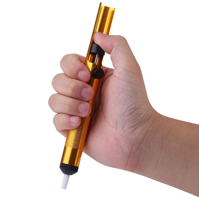 1 шт. Алюминиевый припой отпайка насос инструмент ручка синее устройство для удаления Вакуумный паяльник осушитель для мощной функции