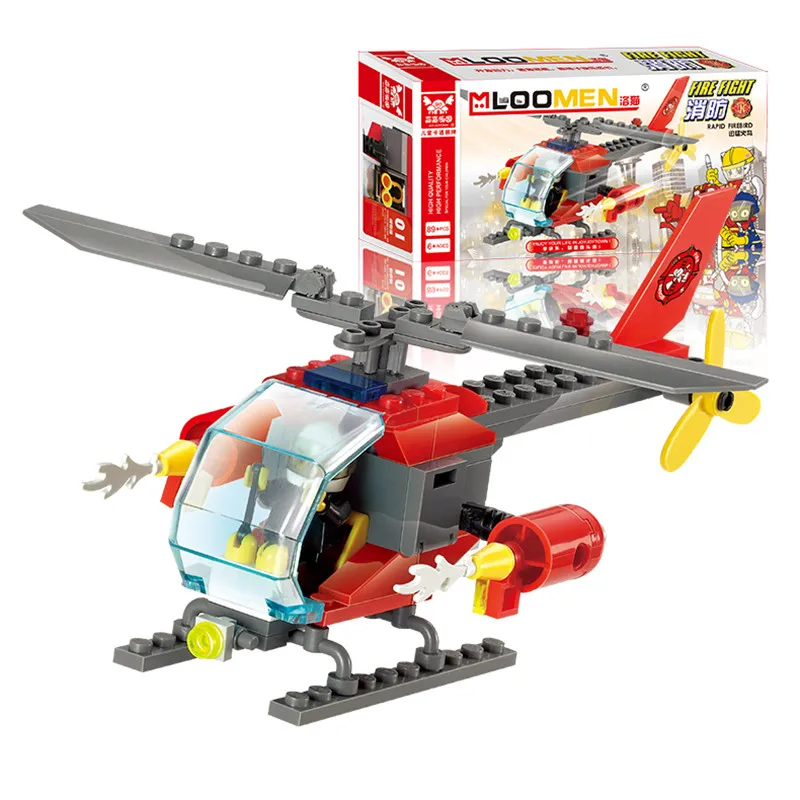 89pcs DIY Small Particles Building Blocks Helicopters Assemble Toy Early Educational Brinquedos Wholesale