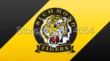 Richmond Tigers Flag 150X90CM AFL 3X5FT Banner 100D Polyester grommets custom009, free shipping