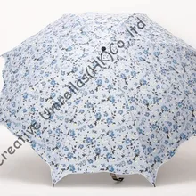 Летний зонтик, УФ-защита, UPF> 50+, влюбленный зонтик, фигурная форма, 210 T черное серебряное покрытие, вишневый зонтик, складной