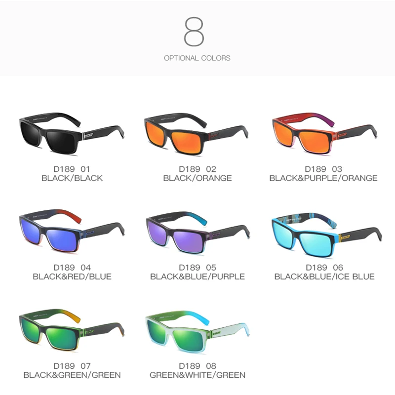DUBERY Spuare зеркальные поляризованные солнцезащитные очки мужские водительские очки покрытие модные квадратные мужские летние UV400 прямоугольные очки