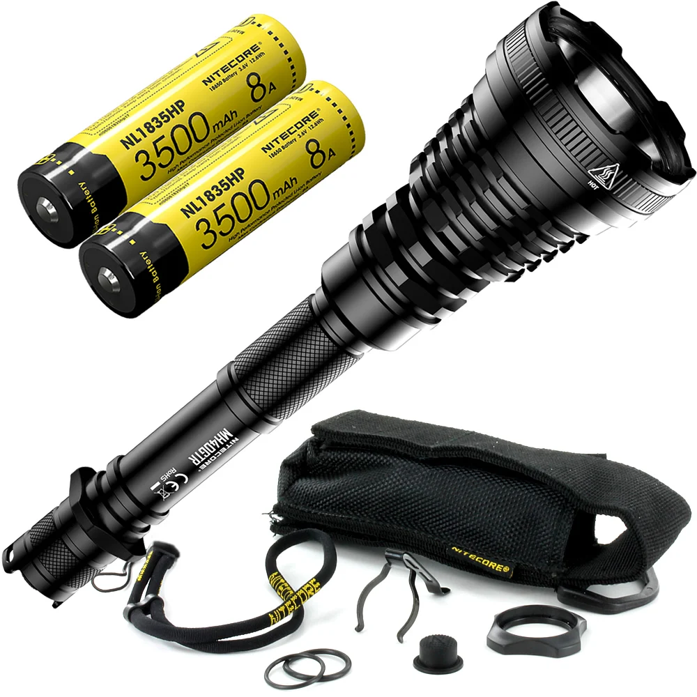 US $96.96 2020 NITECORE 1200Lms MH40GTR With 2x 18650 Battery Hunting Search Torch Ultra Long Range 1004M Tactical Rechargeable Flashlight
