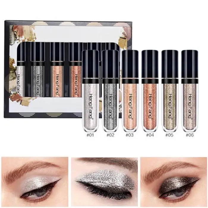 1 Набор теней для век Жидкий блеск стойкий макияж косметика подарок для женщин MSI-19