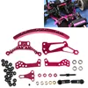 Juego de dirección de pista curva de aluminio Sakura D4 RWD para coches de control remoto, de alta calidad, color rosa, 1 Juego ► Foto 1/6
