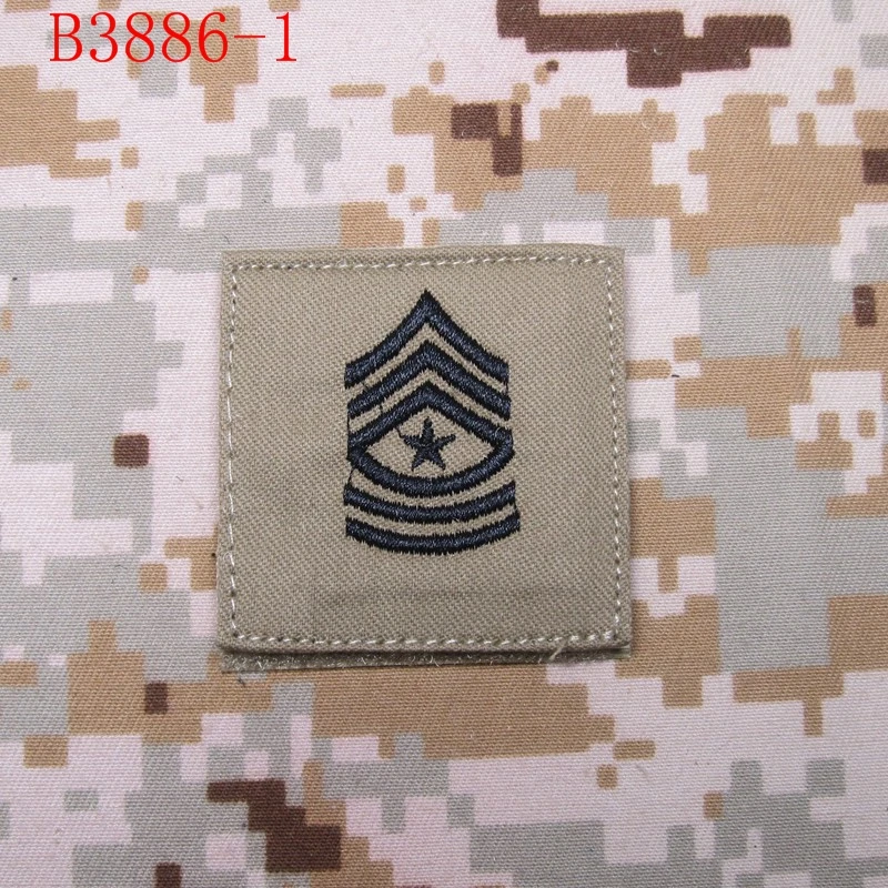 Загар фон черный дизайн армии США ранг Военная Вышивка патч знаки отличия - Цвет: B3886