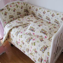 Промо-акция! Полный комплект постельного белья для малышей, 9 шт., детская кроватка с персонажем, хлопок, детская кроватка кровать, 4 бампера/простыни/подушки/одеяло