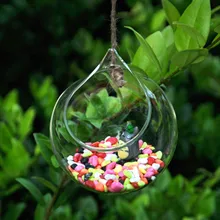 Свадебные принадлежности стеклянные вазы висит стена ваза суккуленты гидропоника бутылки ваза ясно круглый