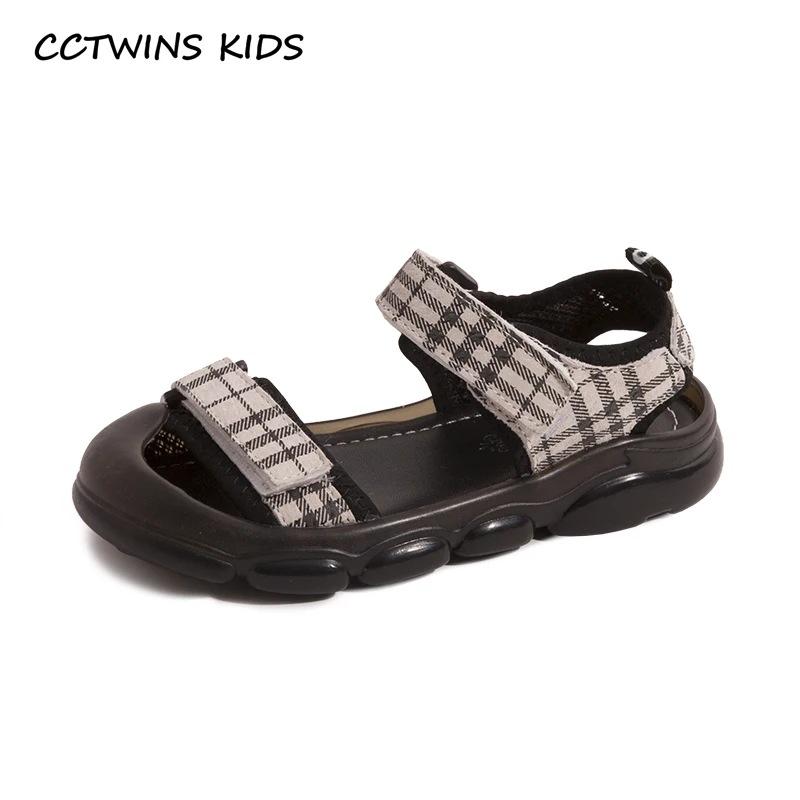 

CCTWINS Kids Shoes 2019 Summer Girls Fashion Flats Beach Soft Barefoot Boys Children Black Shoe Baby Brand Black Sandals BS216