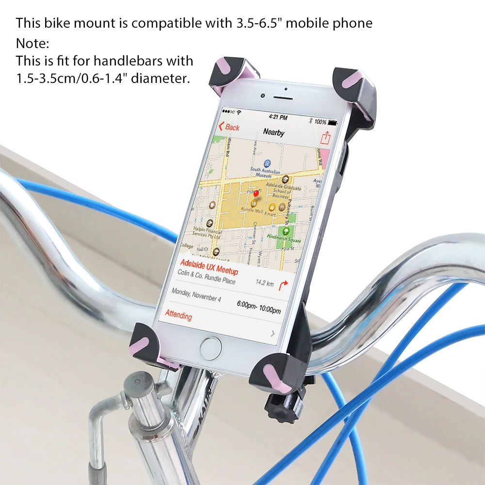 Универсальный держатель для телефона с поворотом на 360 градусов на руль велосипеда мотоцикла, держатель для телефона, противоударный кронштейн для 3,5-6,5"