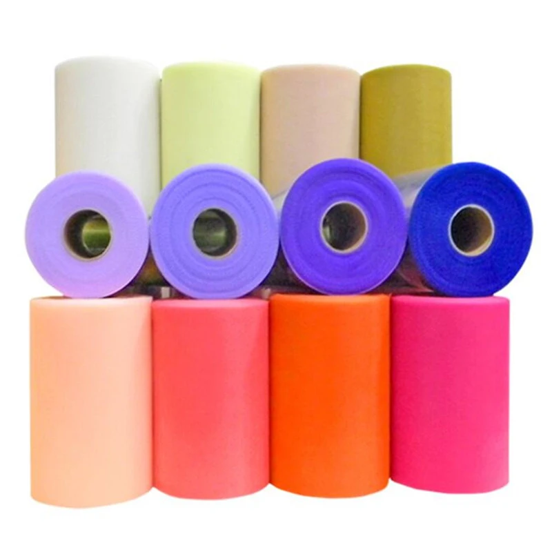 Mesh Tulle Roll Tutu 15cm 100 Yards Skirt Wedding Decoration  Fabric Organza Tulle DIY Craft Birthday Party Supplies Kids Favors