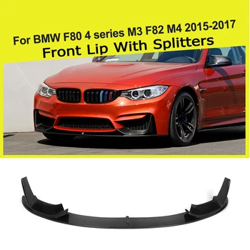 

Carbon Fiber FRP Front Bumper Lip Splitters Spoiler Guard for BMW F80 M3 F82 F83 M4 Bumper 2014 - 2017 Tuning Parts