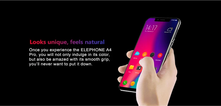 ELEPHONE A4 PRO 4GB RAM 64GB ROM MTK6763 2.0GHz Octa Core 5.85 Inch HD+ Full Screen Side Fingerprint Android 8.1 4G LTE Smartphone