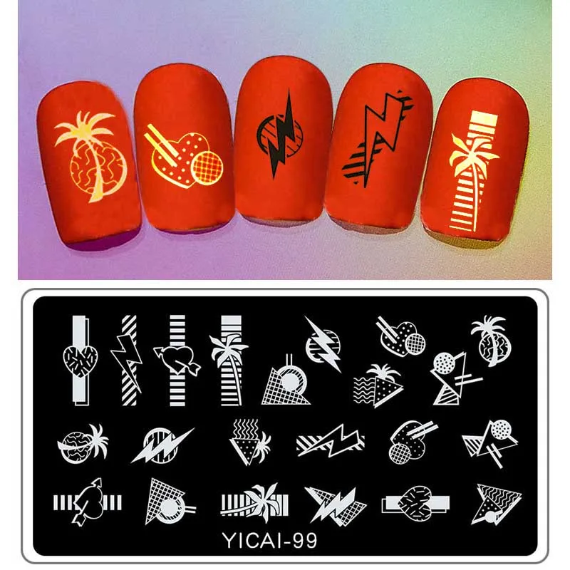 

Nail Stamping Template Cartoon Fruit Stamp 1Pc Rectangle Nail 12.5*6.5cm Nail Stamping Plate Patterns Optional