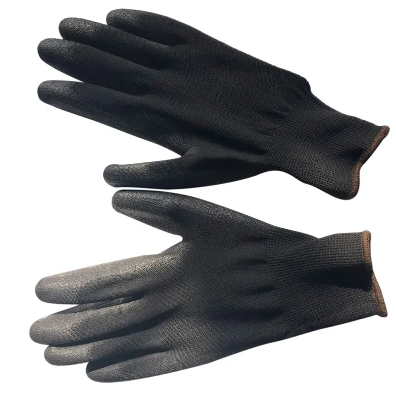 New arrival nylon labor protection gloves Black oil resistant anti wear