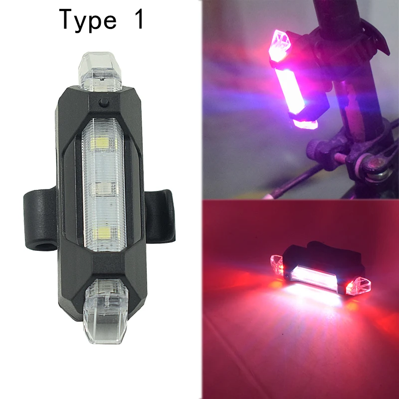 Perfect WasaFire New Bicycle Rear Light Fietsverlichting Red Blue Bike Tail Light Luz Bicicleta Farol Bike Led Lanterna Cycling Light 3
