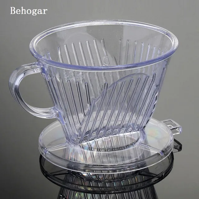 Special Offers Behogar Reusable 102 Resin Manually Coffee Tea Filter Cup Dripper Drip Bowls for 1-4 Cup Barista Home Office Cafes Restaurant