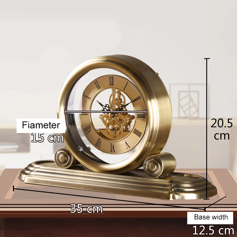 Meijswxj 12 дюймов европейские ретро прикроватные часы для гостиной прикроватные часы для спальни отеля кабинета настольные часы украшения