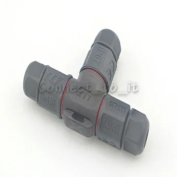 

5pcsX Led Strip Light L20 2 Pin Connector Screw Lock Cable IP67 3 Way T Type Wire Contacts Waterproof Connector Adapter 20A 500V