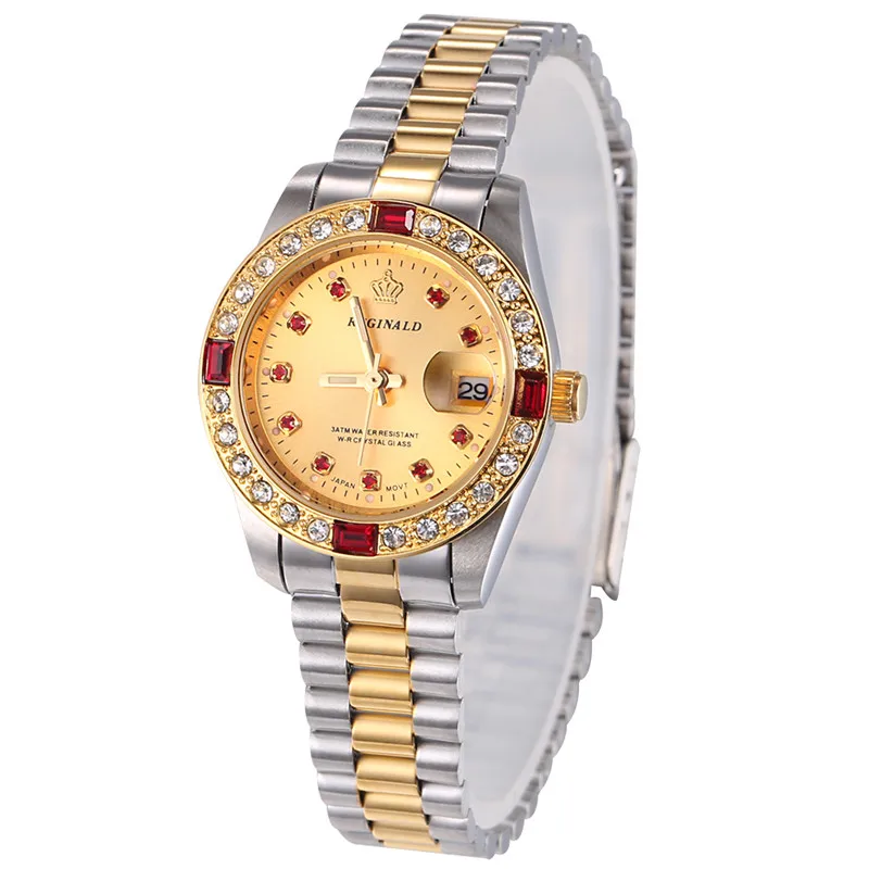 Женские Водонепроницаемые наручные часы с кристаллами и датой|wristwatch|wristwatch