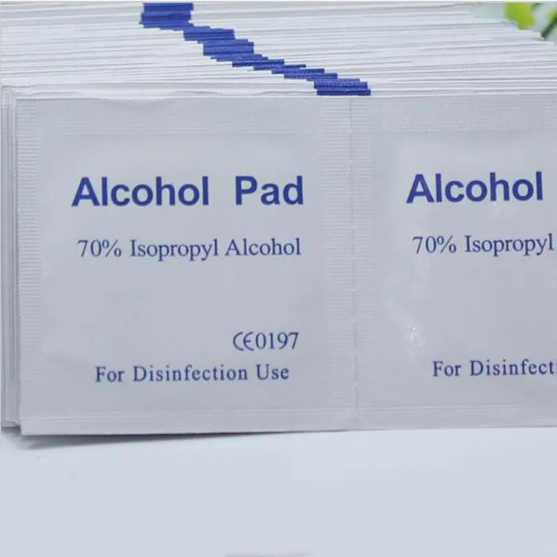 100Pcs Portable Alcohol Prep Pads Antiseptic Sterilization Swabs Wipes Cleanser  70% Alcohol Content First Aid Home Use