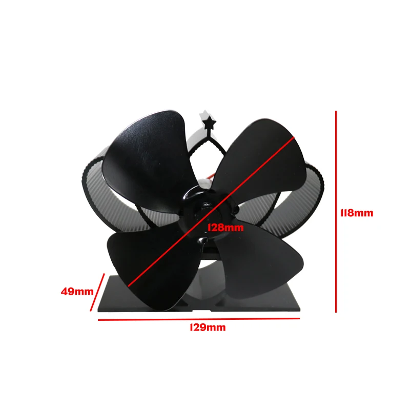 Мини-вентилятор для печки 4 лопасти вентилятор для камина с тепловым питанием komin деревянная горелка экологический вентилятор дружественный тихий дом эффективное распределение тепла